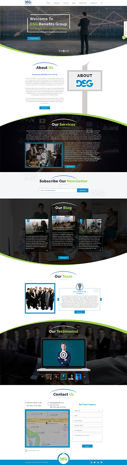 Web Design by ArtBeat Technology for DSG Benefits Group LLC | Design #21491175