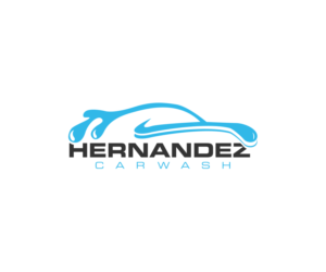 The name of the business: Hernandez Car Wash.   The business location: Mercedes, Texas | Logo Design by Alleria.Designz