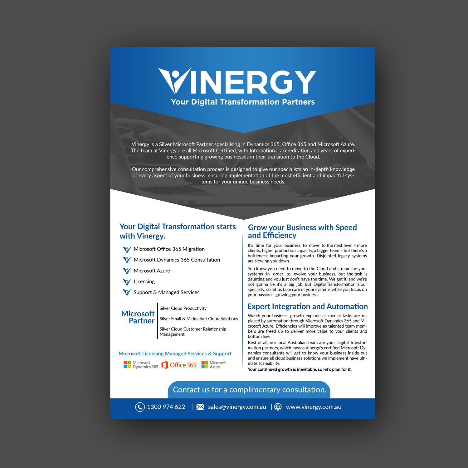 Flyer Design by Schöpfer for www.vinergy.com.au | Design #21462590
