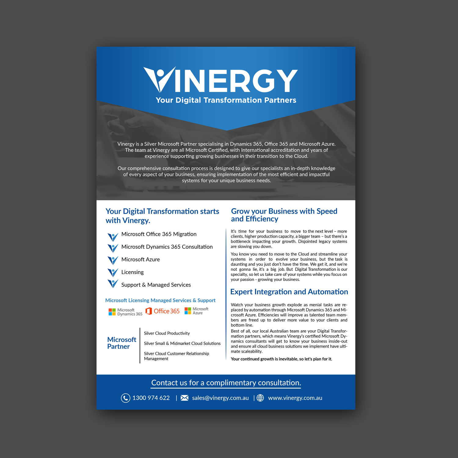Flyer Design by Schöpfer for www.vinergy.com.au | Design #21471146