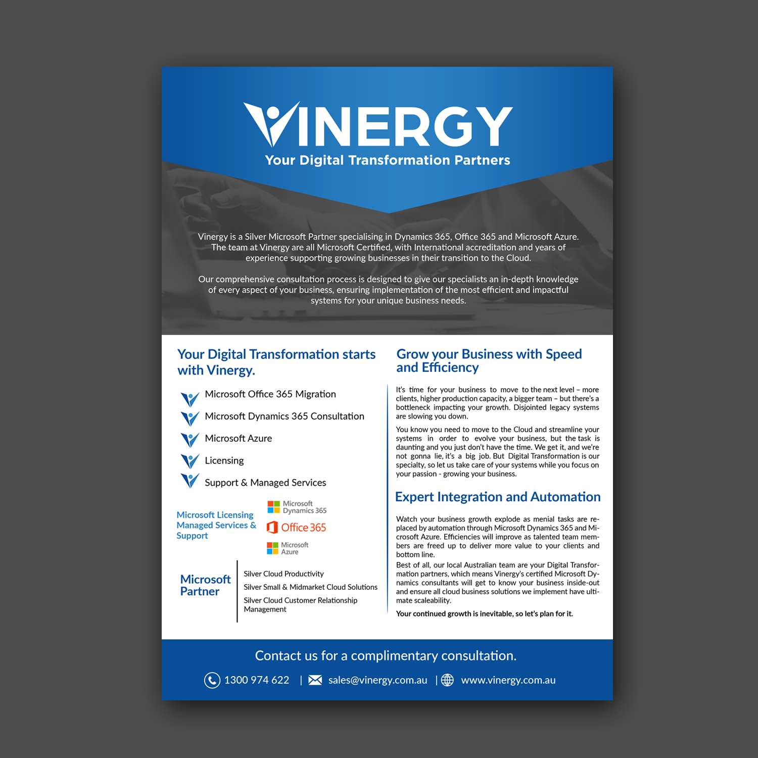 Flyer Design by Schöpfer for www.vinergy.com.au | Design: #21478948