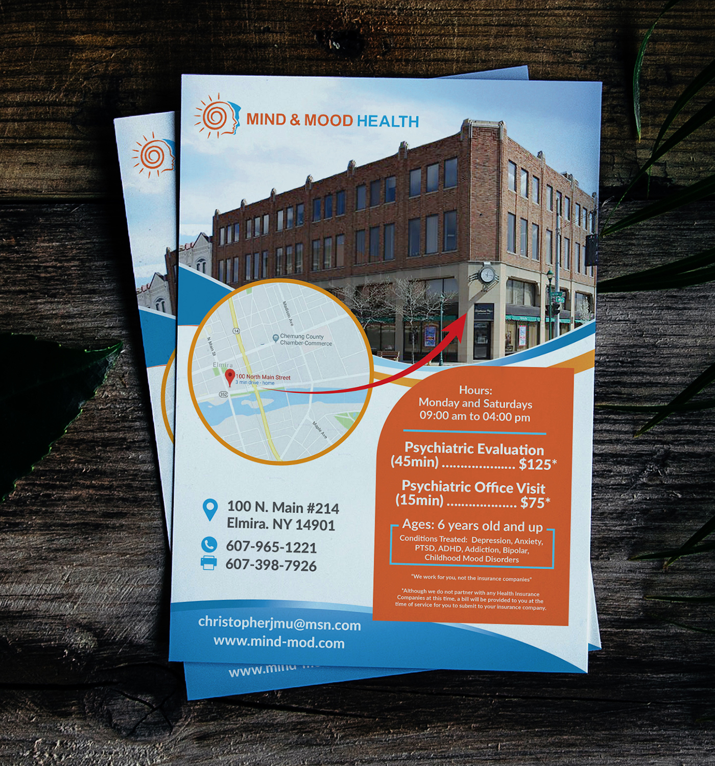 Flyer Design by Deziners Zone for Psi Psychiatry | Design #21451431