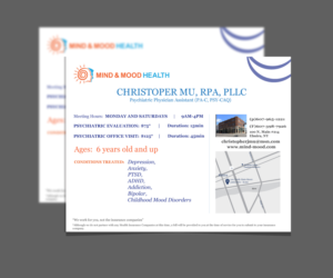 Flyer Design by izzib for Psi Psychiatry | Design: #21494906