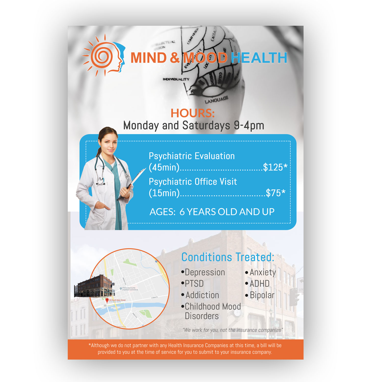 Flyer Design by pipra for Psi Psychiatry | Design #21457395