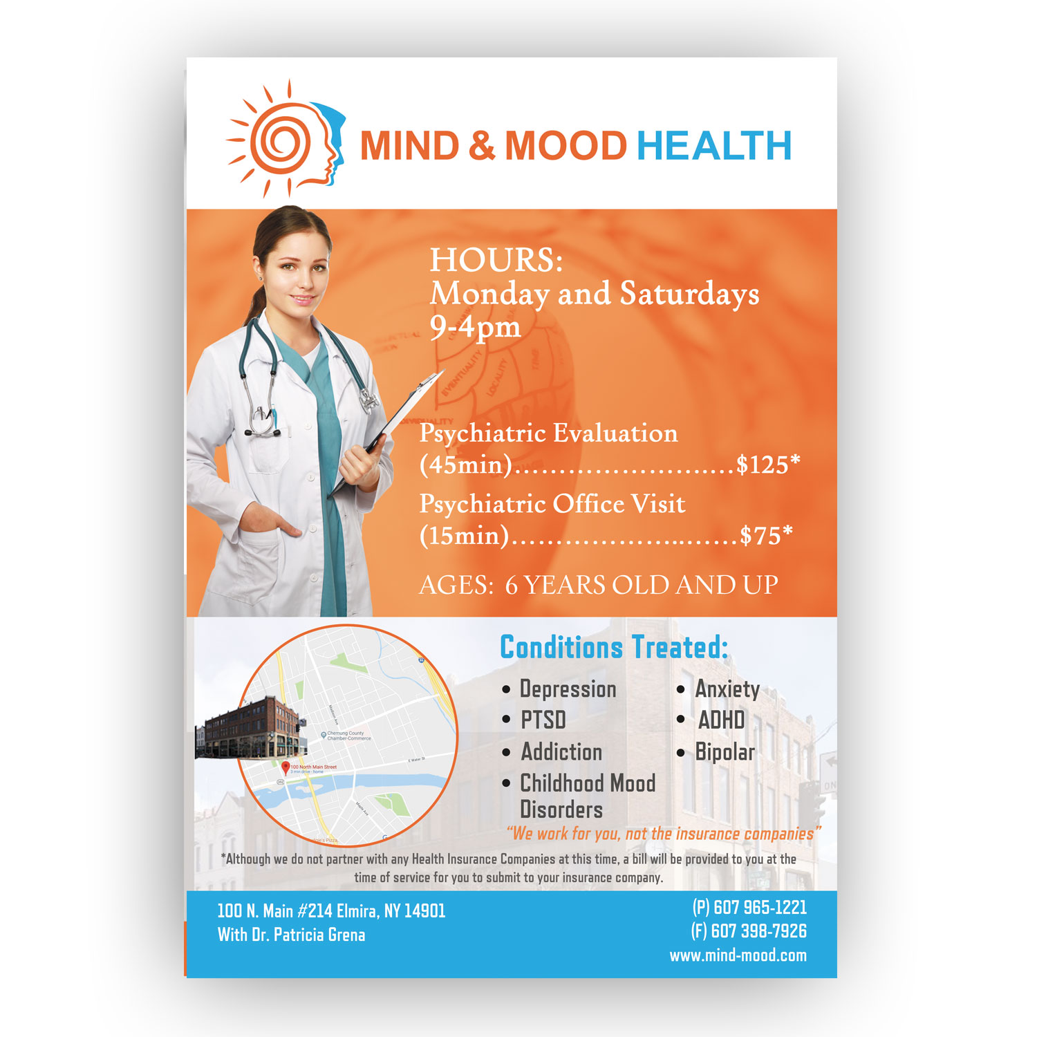 Flyer Design by pipra for Psi Psychiatry | Design #21467700