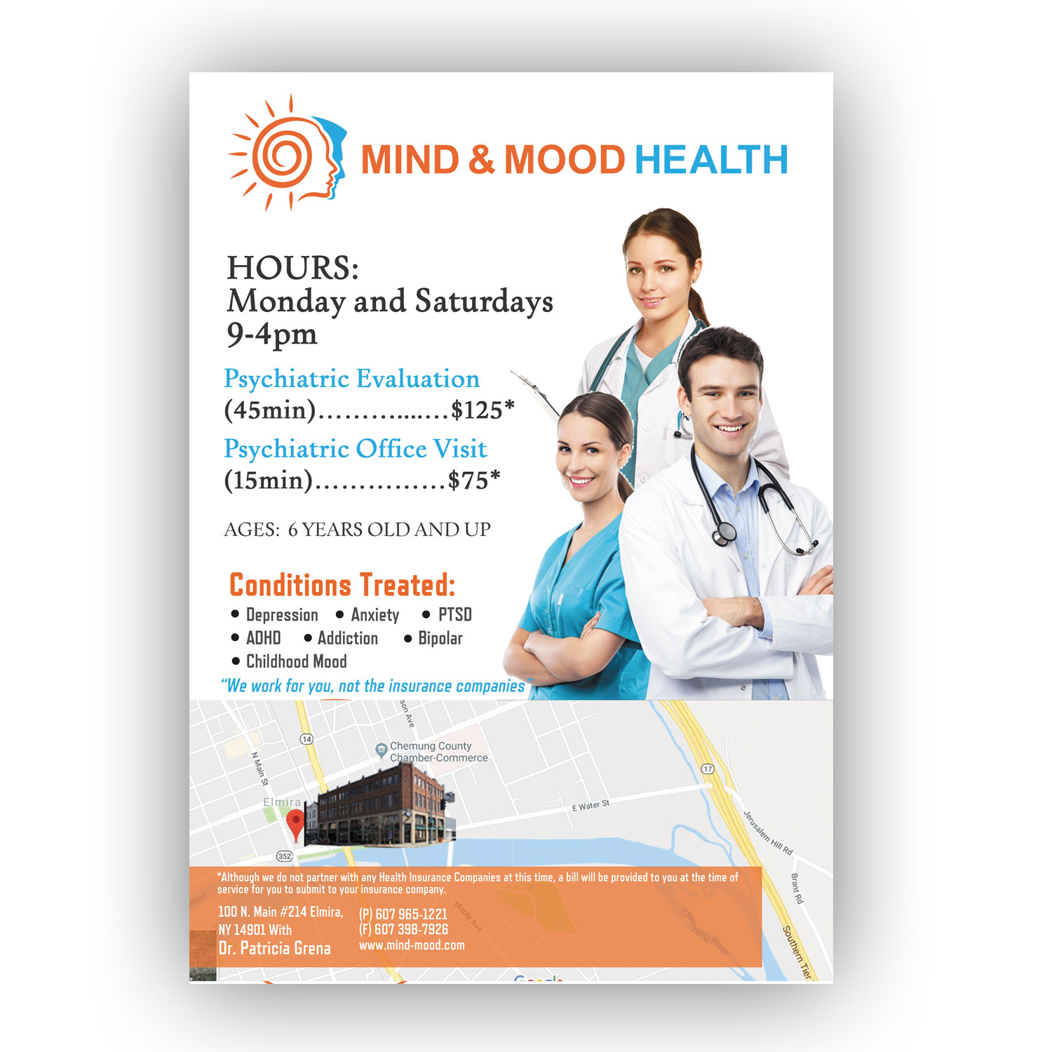 Flyer Design by pipra for Psi Psychiatry | Design #21483349