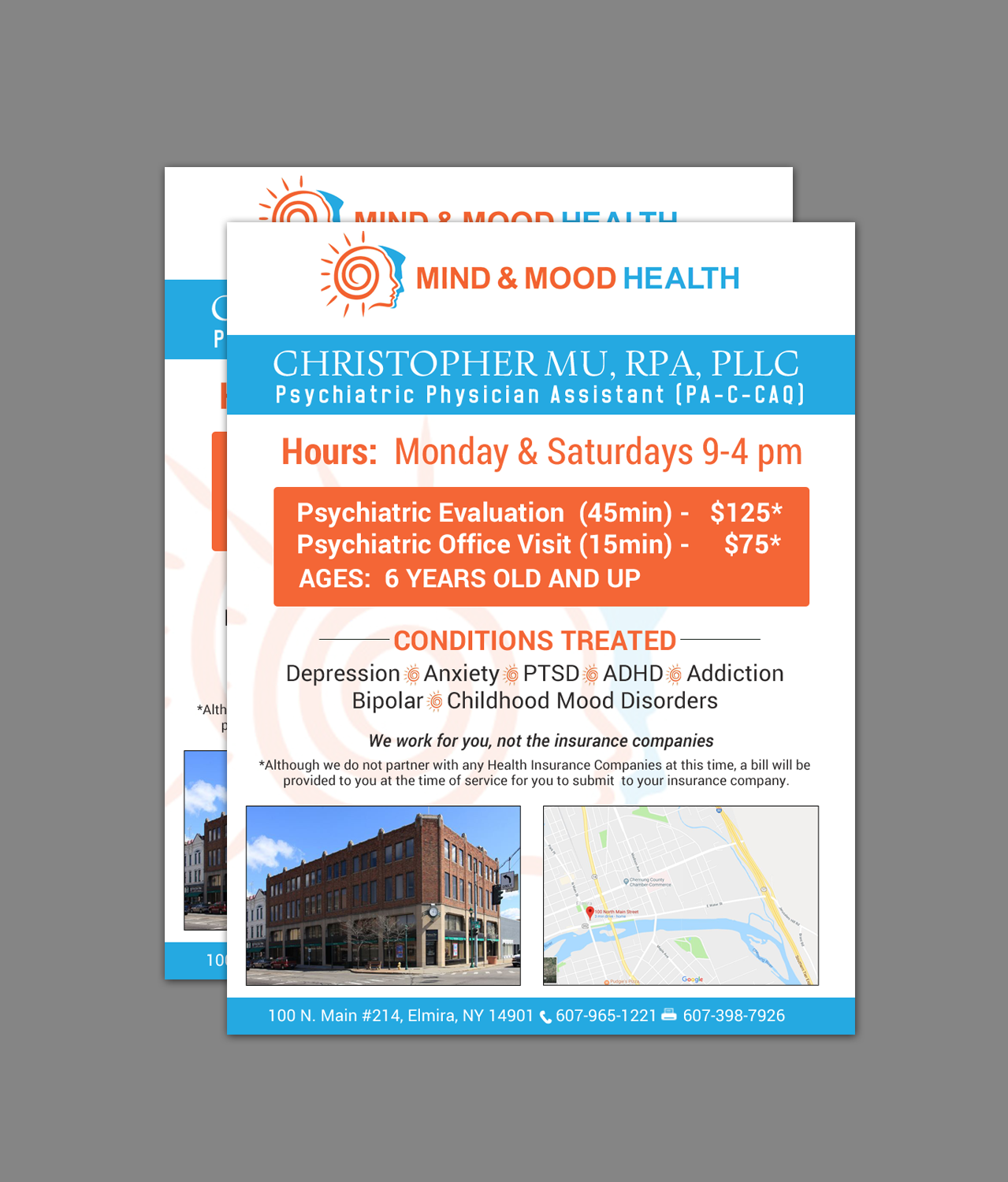 Flyer Design by chandrayaan.creative for Psi Psychiatry | Design #21449491