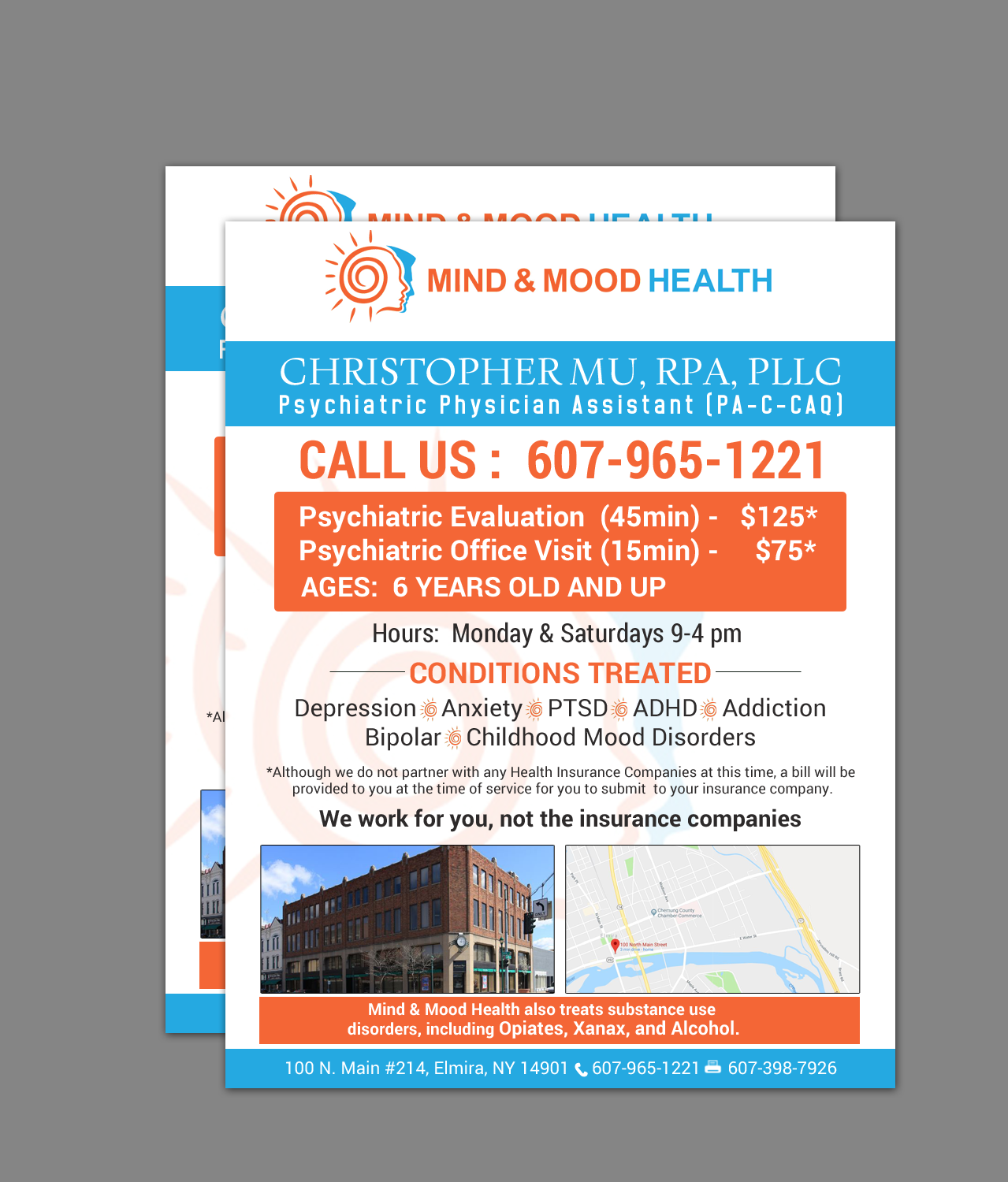 Flyer Design by chandrayaan.creative for Psi Psychiatry | Design #21491864