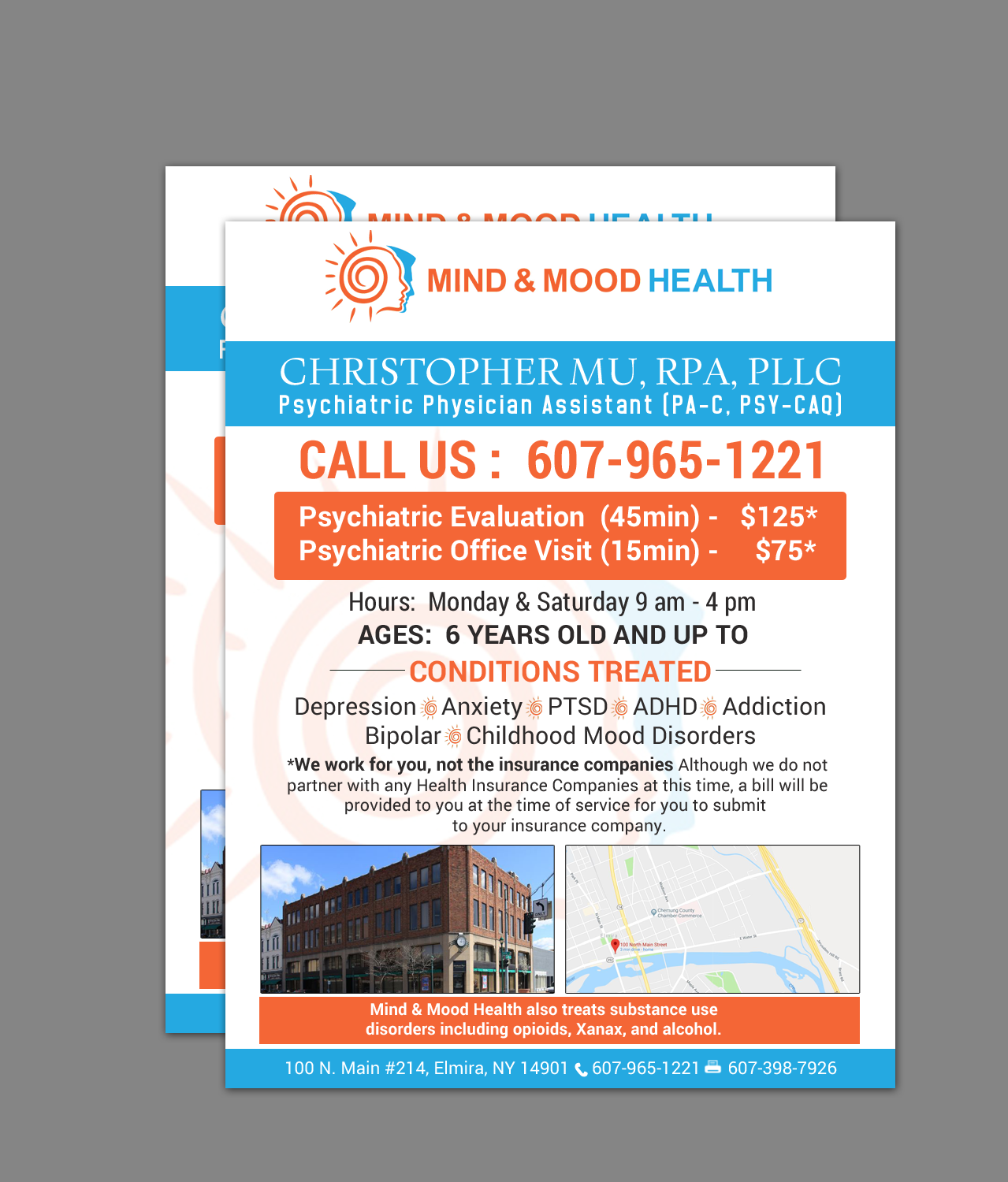 Flyer Design by chandrayaan.creative for Psi Psychiatry | Design #21495476