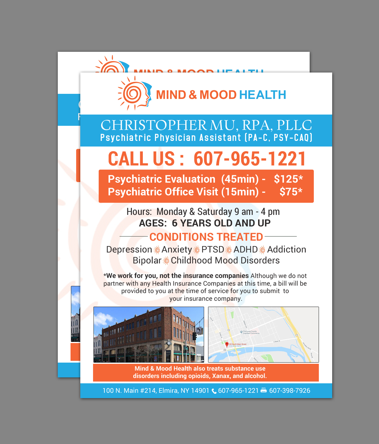 Flyer Design by chandrayaan.creative for Psi Psychiatry | Design #21496087