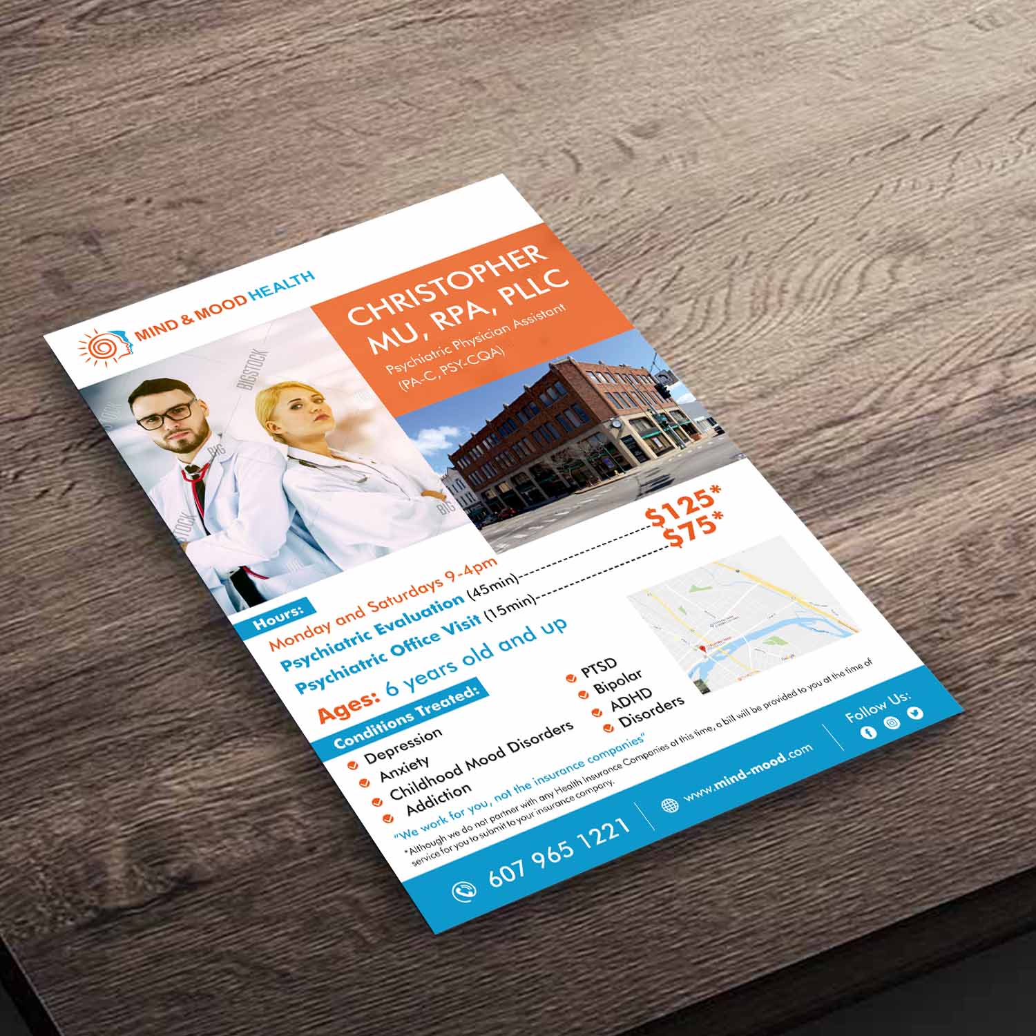 Flyer-Design von ecorokerz für Psi Psychiatry | Design #21450955