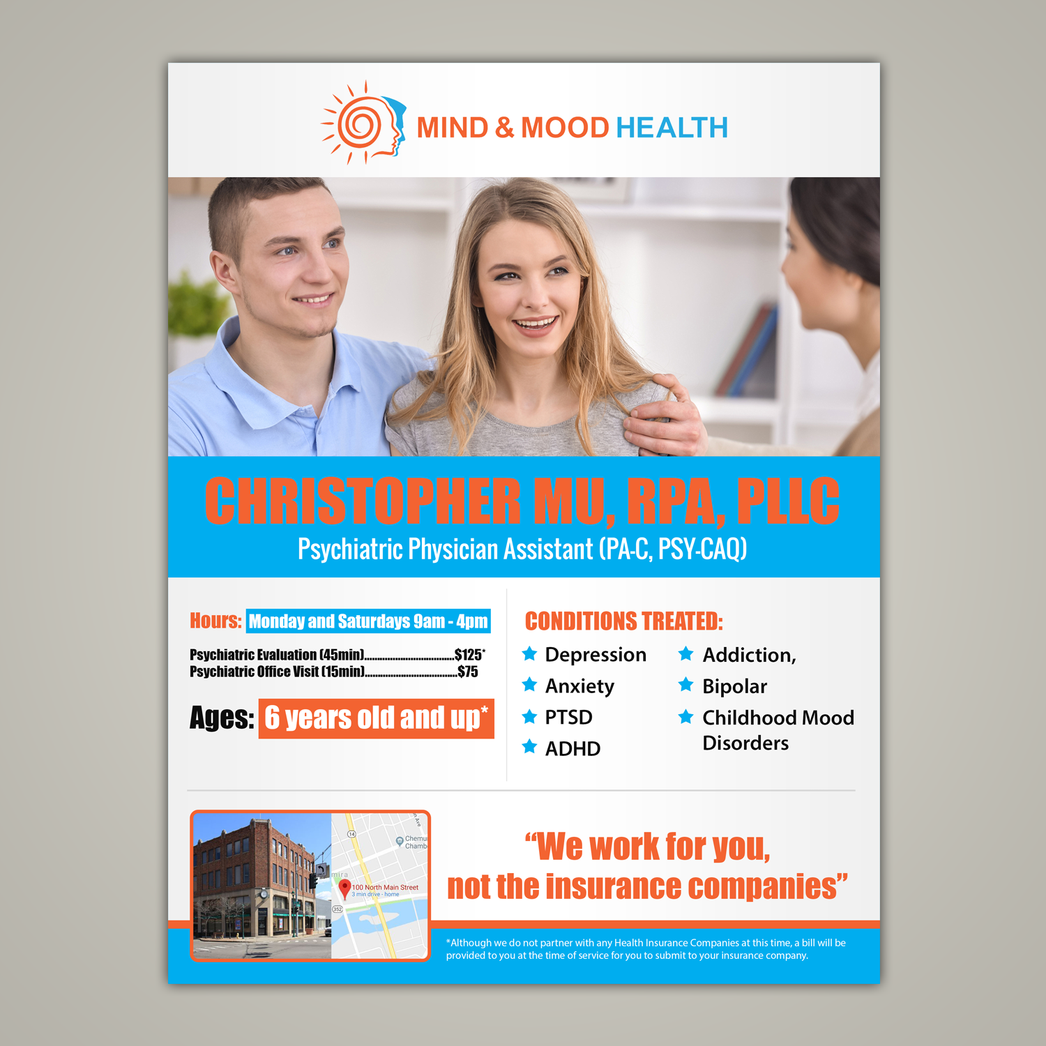 Design de Flyer par Schöpfer pour Psi Psychiatry | Design #21476266