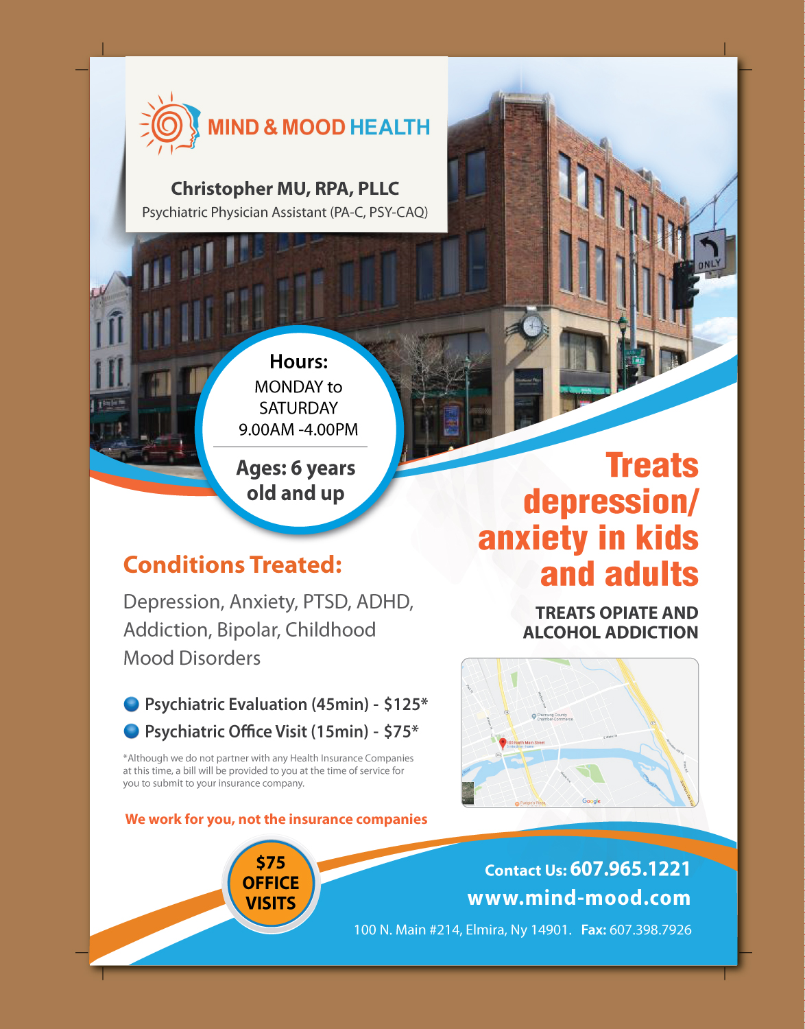 Flyer Design by meet007 for Psi Psychiatry | Design #21482639