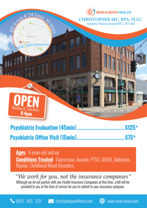 Flyer Design by PhuongBui92 for Psi Psychiatry | Design: #21489059
