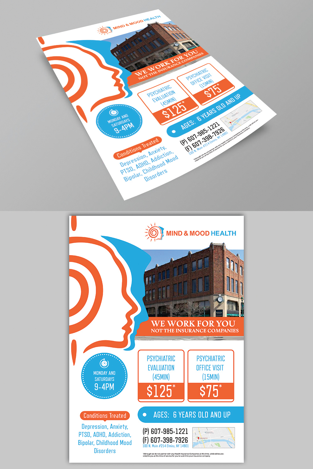 Flyer-Design von BLUE WINGS für Psi Psychiatry | Design #21487735