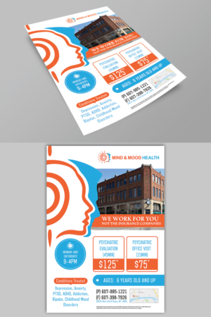 Flyer-Design von BLUE WINGS für Psi Psychiatry | Design #21487735