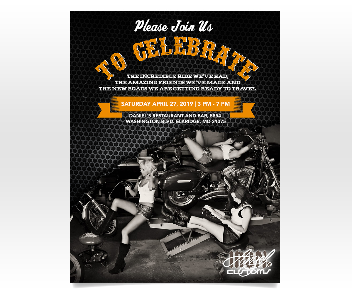 Invitation Design by Luniere Designs for IRON ANGEL CUSTOMS INC | Design #21523961