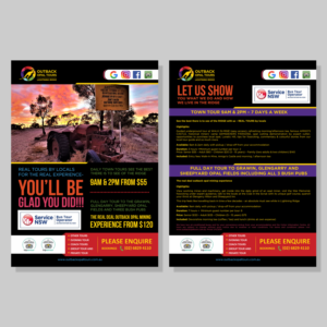 OUTBACK OPAL TOURS in Lightning Ridge. Tour operator needs a new A5 flyer for all our tours | Design de Flyer par aspiremedia
