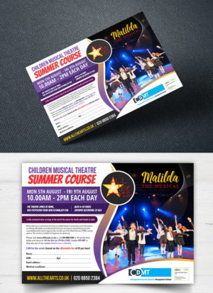 Children musical theatre summer course 'Matilda' | Flyer Design by SAI DESIGNS