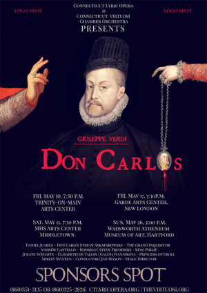 Poster for the opera production of Don Carlo by G. Verdi | Poster Design by Marta van Eck