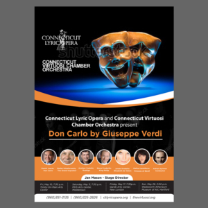 Poster for the opera production of Don Carlo by G. Verdi | Poster Design by Schöpfer