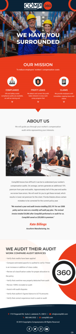 Email Marketing Design by pb for Comp360 LLC | Design: #21485665
