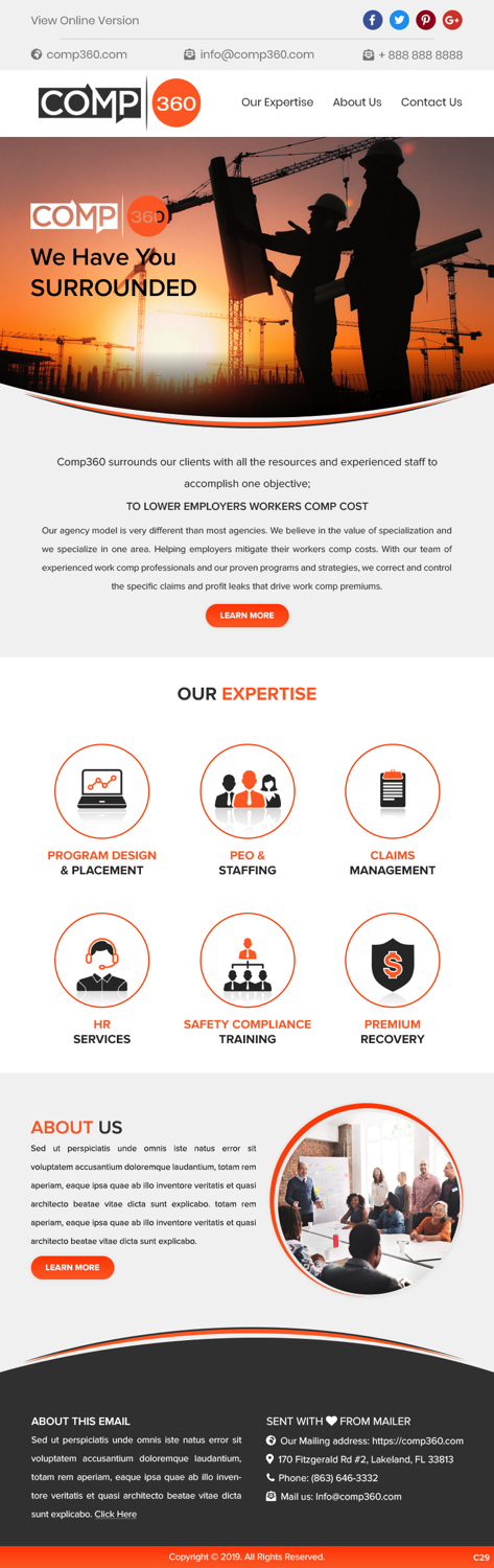 Email Marketing Design by pb for Comp360 LLC | Design #21485668