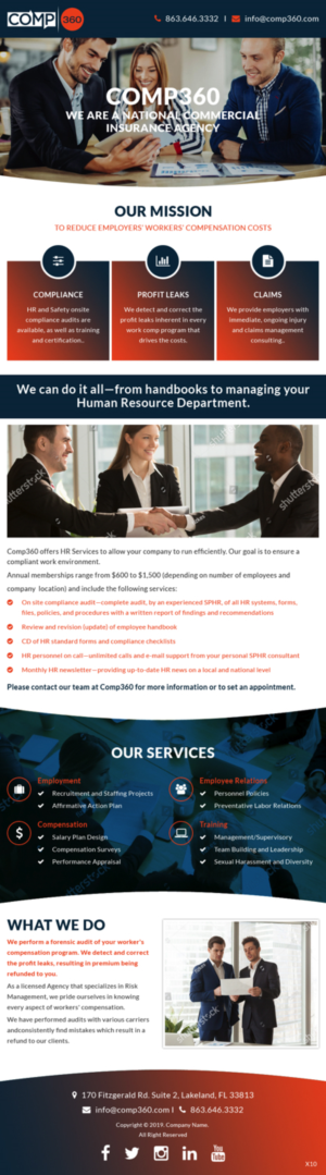 Email Marketing Design by pb for Comp360 LLC | Design: #21485671