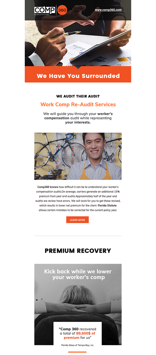 Email Marketing Design by Dingo for Comp360 LLC | Design #21462873