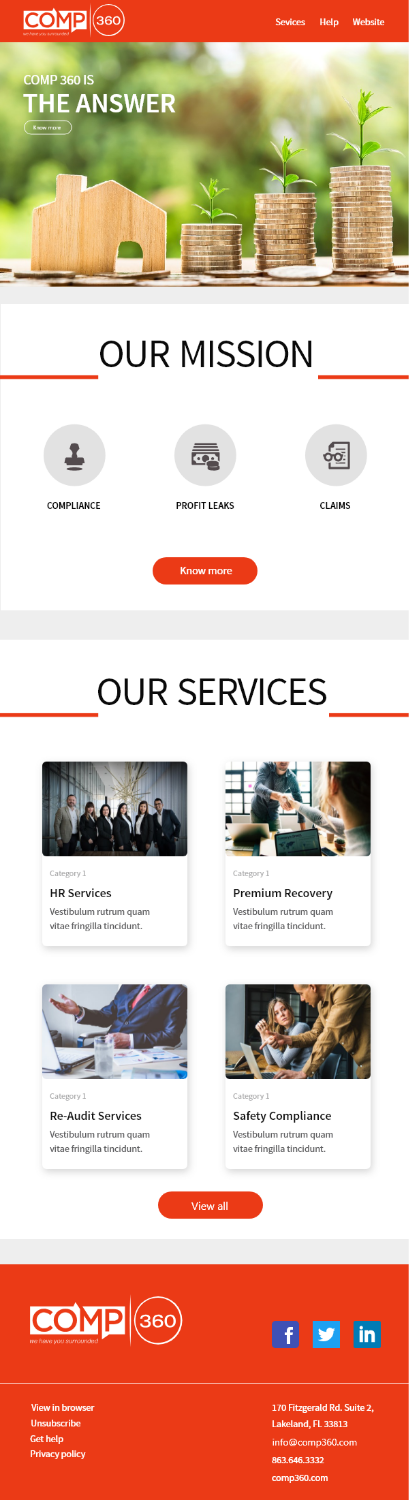 Email Marketing Design by Bharat Sati for Comp360 LLC | Design #21480564