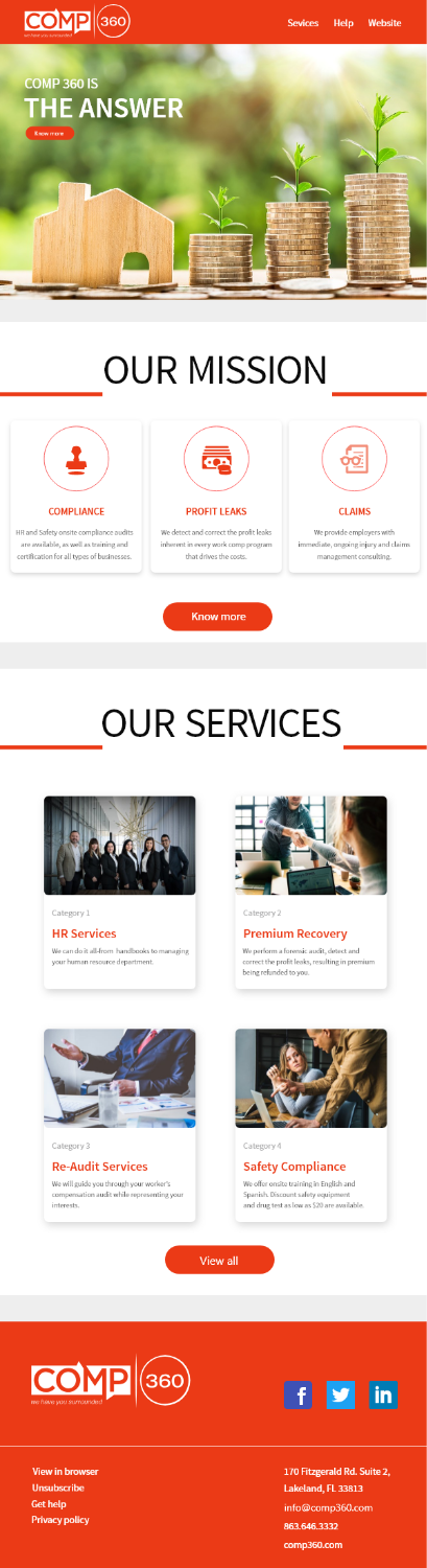 Email Marketing Design by Bharat Sati for Comp360 LLC | Design #21500163