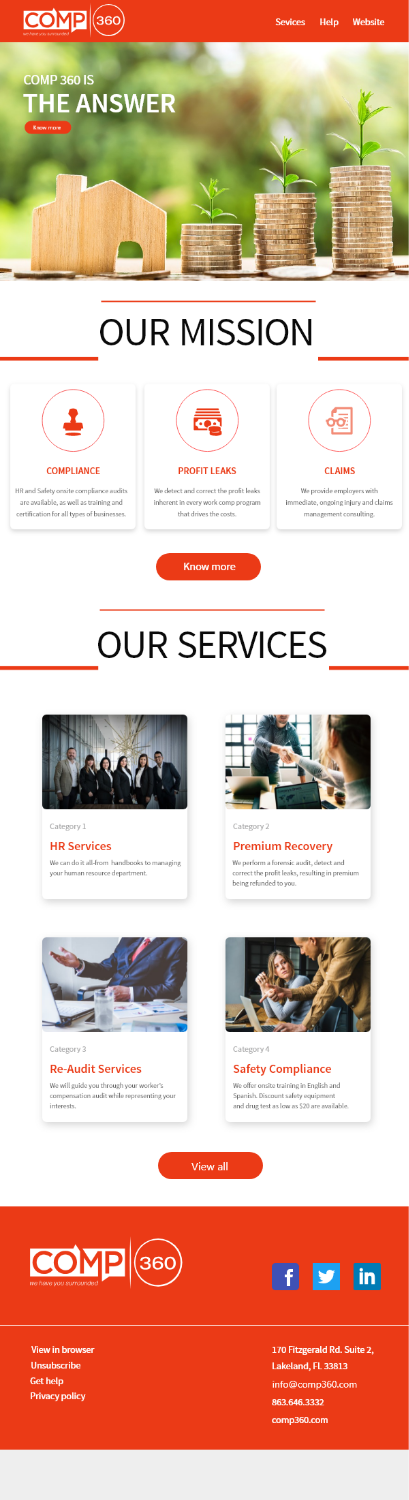 Email Marketing Design by Bharat Sati for Comp360 LLC | Design #21500169