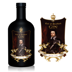 The Earl of Strafford , Sir Thomas Wentworth Gin | Label Design by Emmanuel Creations
