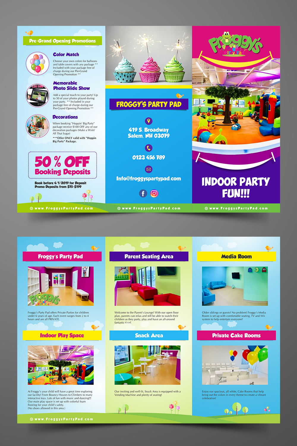 Flyer Design by ecorokerz for Froggy's Party Pad | Design #21466682