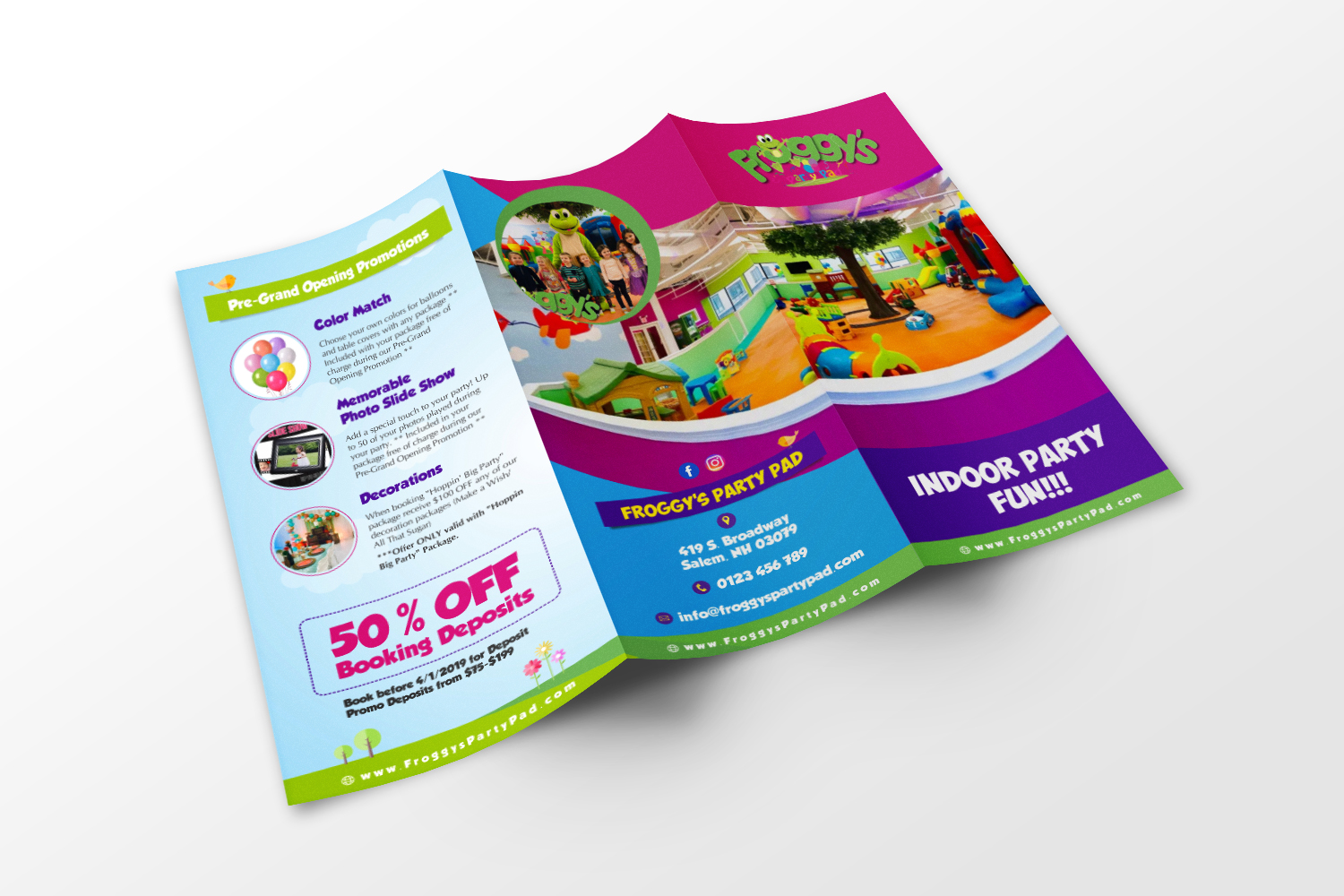 Flyer Design by ecorokerz for Froggy's Party Pad | Design #21476188