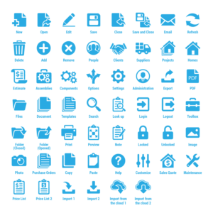 Windows Desktop Application Custom Icon Set for Residential Construction Industry | Diseño Gráfico por luutrongtin89