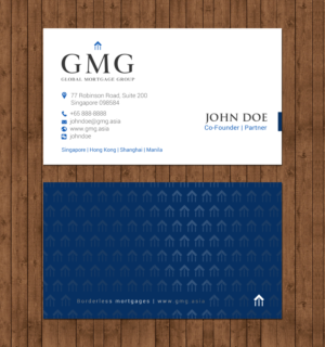 Asia based real estate financing firm needs and AWESOME design for a biz card -Global Mortgage Group | Diseño de Tarjeta de Presentación por chandrayaan.creative