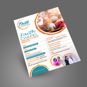 FAITH CHAPEL- Premier Church Service. | Diseño de Flyer por aspiremedia