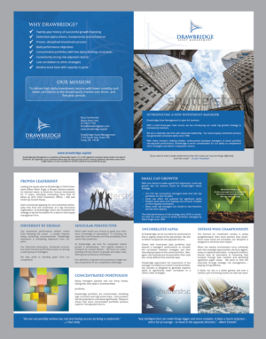 Broschüren-Design von Achiver für Drawbridge Capital | Design: #21524201
