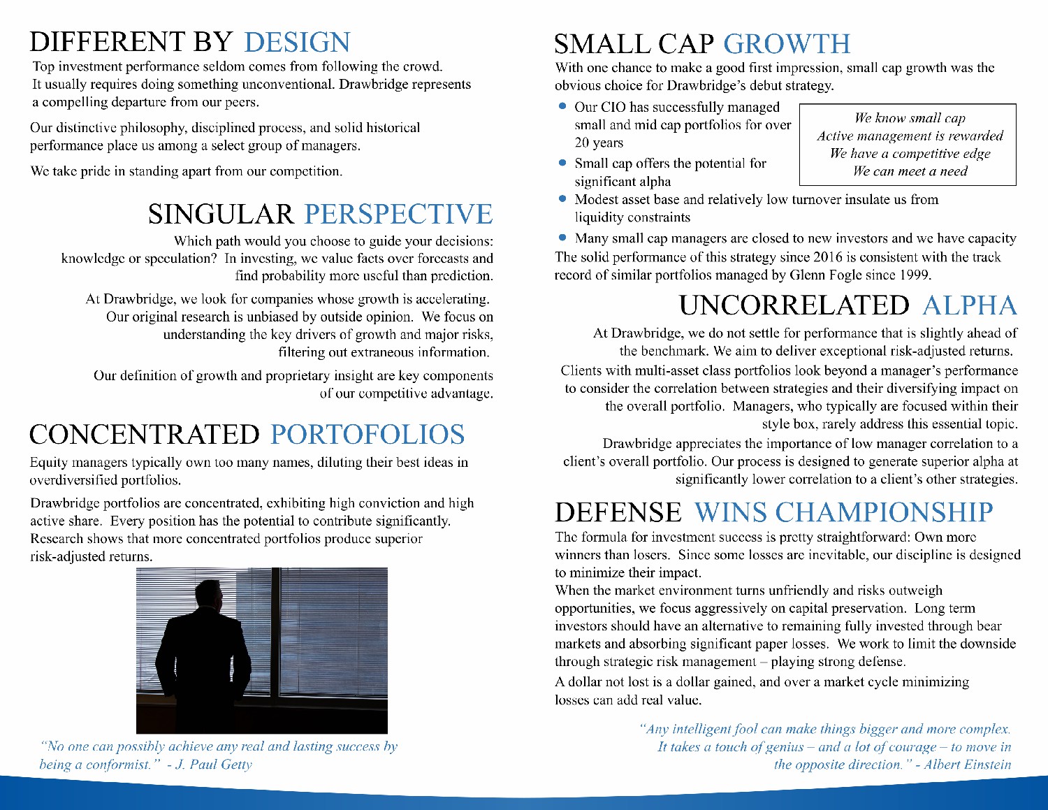 Diseño de Brochure por Slazh para Drawbridge Capital | Diseño #21481273