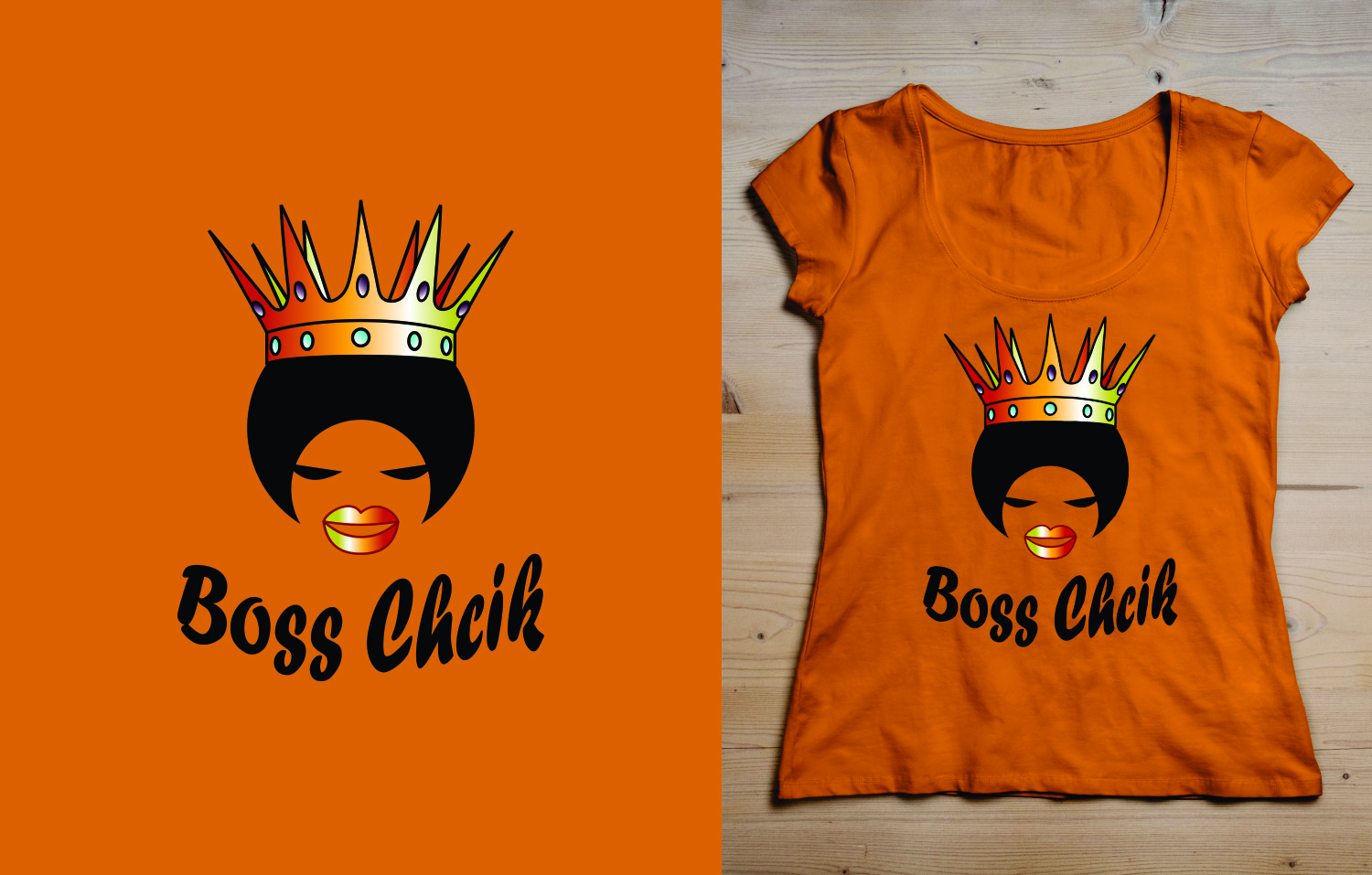 T-shirt Design by bojboga for Flawless Queens and Boss Chicks | Design #21486243