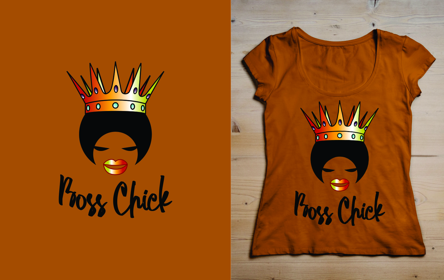 T-shirt Design by bojboga for Flawless Queens and Boss Chicks | Design #21490539