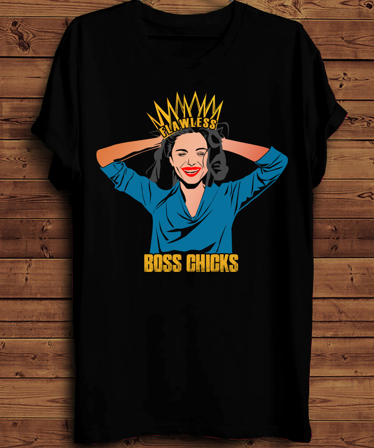 T-shirt Design by creative gravity for Flawless Queens and Boss Chicks | Design #21485290