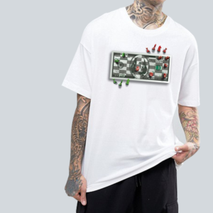 Stretched Chessboard $100 bill | T-shirt Design by Eightone 3