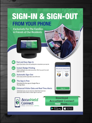 New mobile App for families of loved one's that live in Assisted lIving facilities | Flyer Design by innovative earth