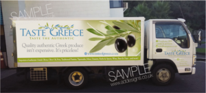GREEK FOOD DELIVERY TRUCK WRAPPING | Poster Design by the artworks