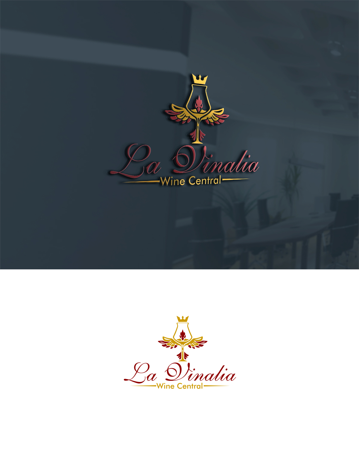 Logo Design by RedLine 3 for La Vinalia Wine Central | Design #21472504
