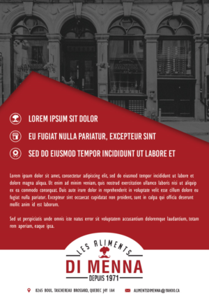 Les Aliments Di Menna      2 sided flyer | Flyer Design by aniep