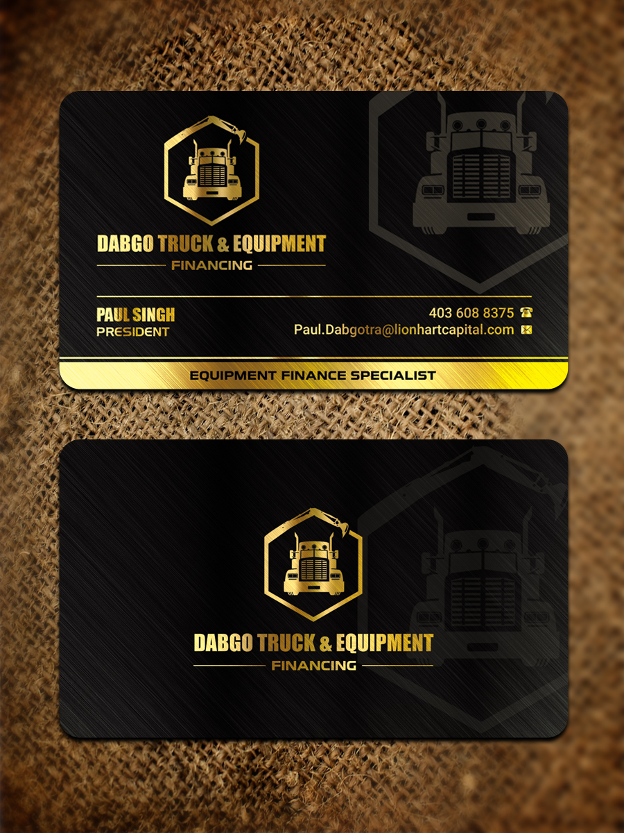 Business Card Design by Sandaruwan for Dabgo Truck & Equipment Financing | Design #21488580