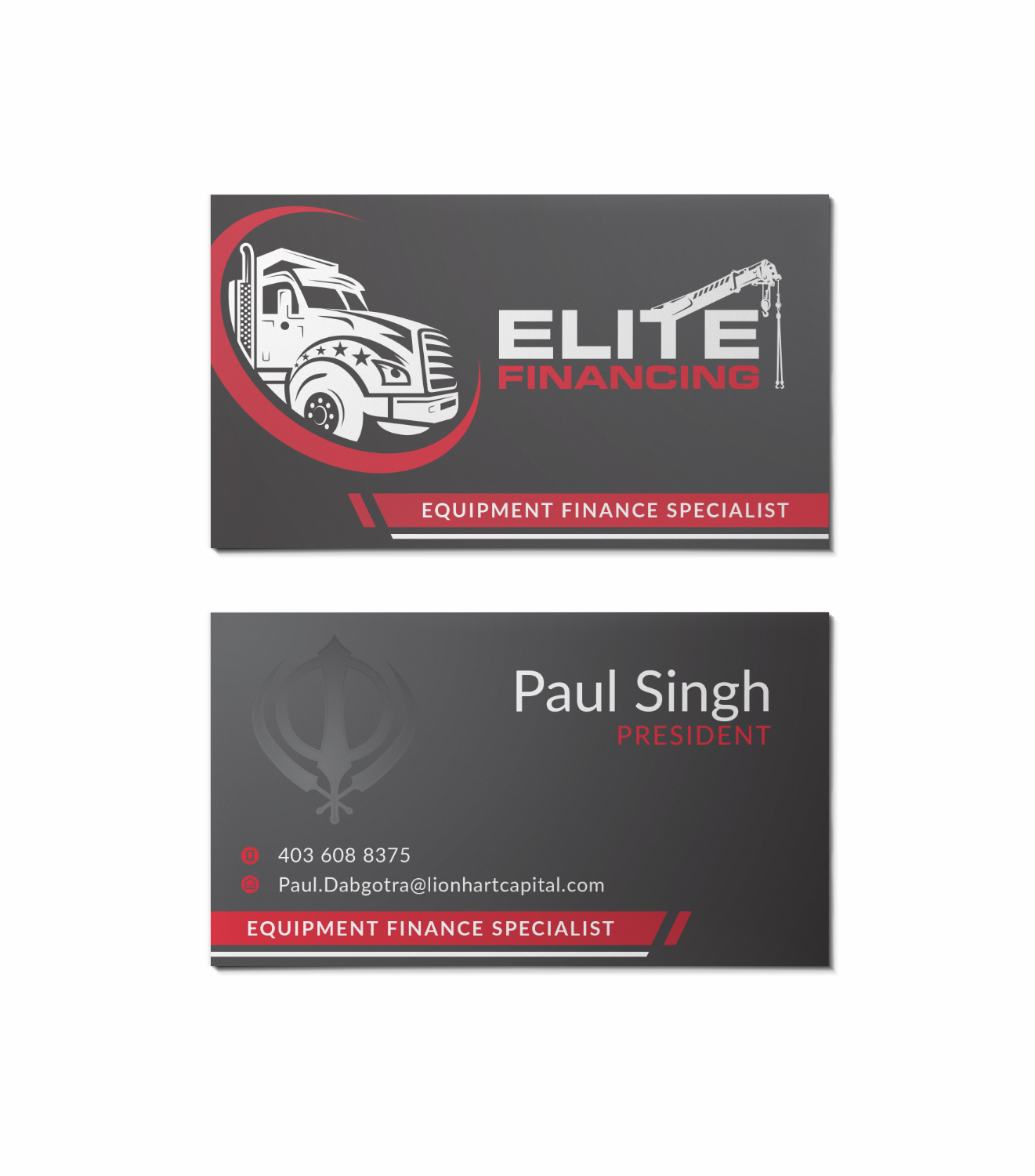 Business Card Design by Barney Stinson for Dabgo Truck & Equipment Financing | Design #21472562